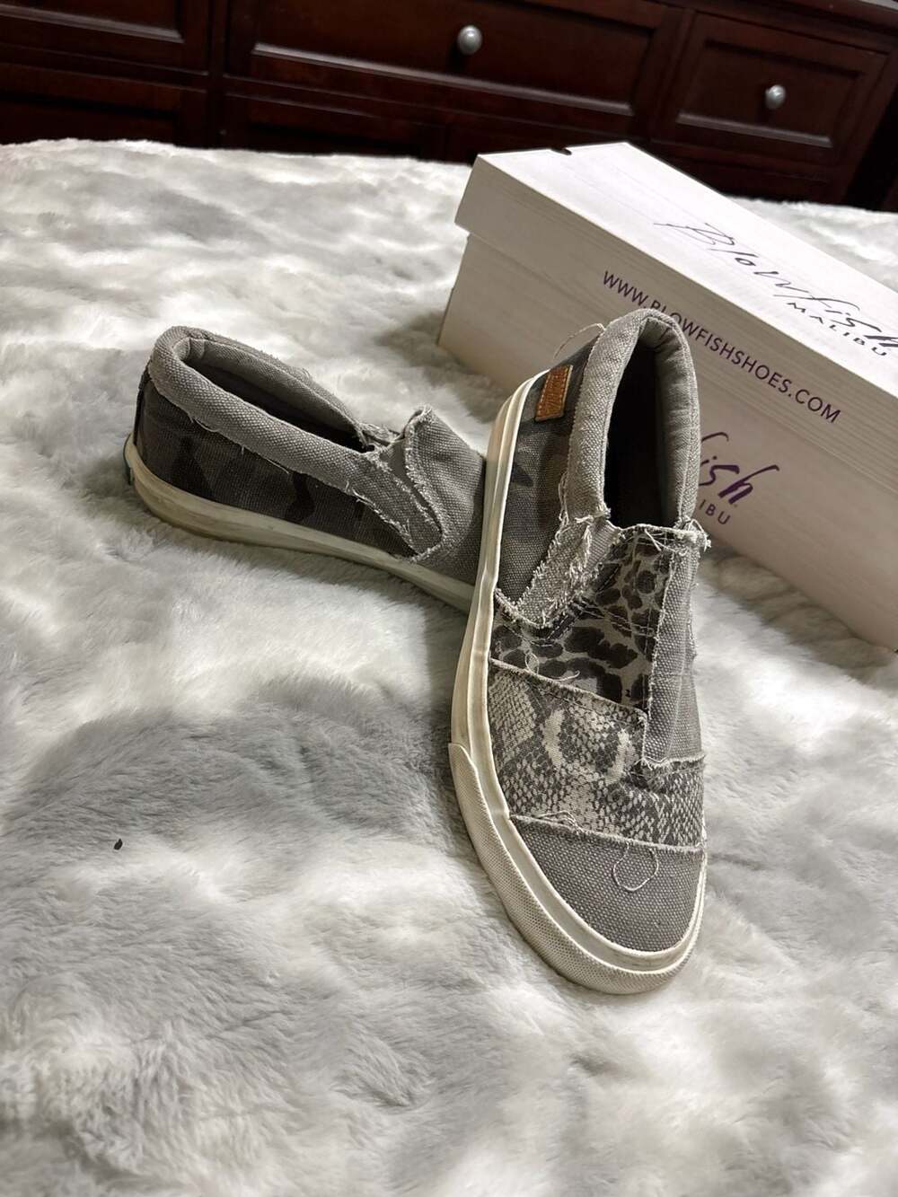 Blowfish Malibu Vala Patchwork Animal Print Slip-On Sneakers